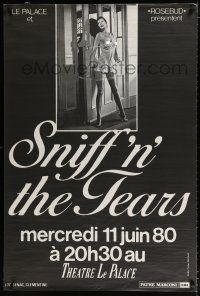 4z246 SNIFF 'N' THE TEARS 31x46 French music poster '80 art of near naked sexy woman in peril!
