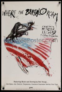4z254 WHERE THE BUFFALO ROAM 20x30 music poster '80 Ralph Steadman, Hunter S. Thompson & USA!