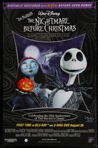4z760 NIGHTMARE BEFORE CHRISTMAS 26x40 Canadian video poster R08 Burton, Disney, Halloween image!