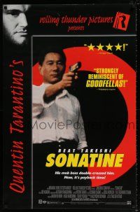 4z793 SONATINE 26x40 video poster R00s the Yakuza put the finger on Beat Takeshi Kitano!