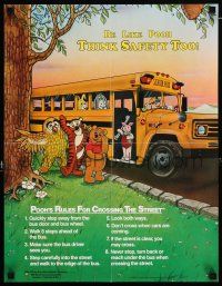 4z426 BE LIKE POOH THINK SAFETY TOO 17x22 special '86 Pooh's rules for crossing the street!