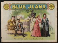 4z102 BLUE JEANS horizontal 22x29 stage poster 1890 Joseph Arthur, cool stage play artwork!