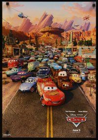 4z434 CARS special 19x27 '06 Walt Disney animated automobile racing, cool image of cast!