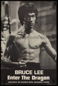 4z209 ENTER THE DRAGON 18x28 music poster '73 Bruce Lee, soundtrack from film that made him a legend