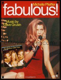 4z210 FABULOUS BAKER BOYS 18x24 music poster '89 Jeff & Beau Bridges, sexy Michelle Pfeiffer!