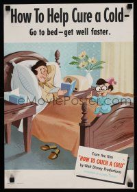 4z478 HOW TO CATCH A COLD 5 14x20 specials '51 Walt Disney health class cartoon!