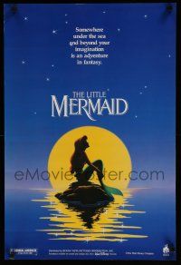 4z497 LITTLE MERMAID special 18x26 '89 Disney, art of Ariel in the moonlight by Morrison & Patton