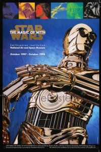 4z087 STAR WARS: THE MAGIC OF MYTH 23x35 museum exhibition '97 cool images from sci-fi classic!