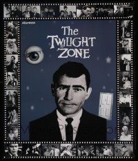 4z555 TWILIGHT ZONE 19x23 special '80s close up of Rod Serling surrounded by scenes!