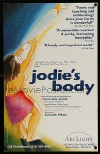 4z107 JODIE'S BODY 14x22 stage poster '98 Aviva Jane Carlin, cool art by Donald Martiny!