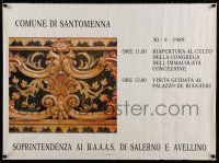 4z178 COMUNE DI SANTOMENNA 29x39 Italian travel poster '89 cool ornate wood design image!