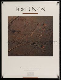4z167 FORT UNION 24x32 travel poster '95 great aerial photo of the fort, Santa Fe Trail!