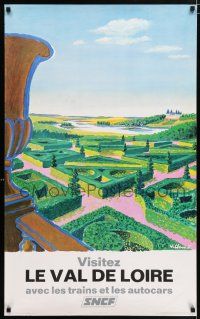 4z195 SNCF Le Val De Loire style 25x39 French travel poster '67 cool railroad train art!