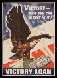 4z147 VICTORY NOW YOU CAN INVEST IN IT 9x13 WWII war poster '45 patriotic art by Dean Cornwell!