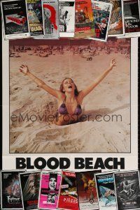 5a001 LOT OF 16 FOLDED HORROR ONE-SHEETS '70s-80s a variety of great gruesome images!