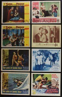 5a053 LOT OF 51 1940s-60s LOBBY CARDS '40s-60s great scenes from a variety of different movies!