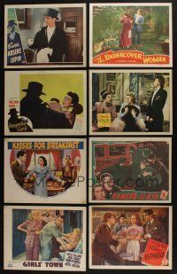 5a064 LOT OF 35 1940s LOBBY CARDS '40s great scenes from a variety of different movies!