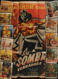 5a129 LOT OF 12 FOLDED MEXICAN POSTERS '50s-60s great artwork from a variety of different movies!