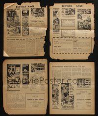 5a138 LOT OF 4 FOLDED AUSTRALIAN PRESS SHEETS '40s-50s Earth vs the Flying Saucers, & more!