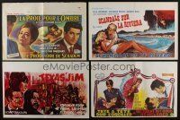 5a262 LOT OF 33 FORMERLY FOLDED BELGIAN POSTERS '50s-60s different art from a variety of movies!