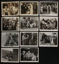 5a223 LOT OF 11 8x10 WESTERN STILLS '40s-50s great scenes with heroic cowboys saving the day!