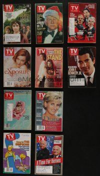 5a184 LOT OF 10 TV GUIDE MAGAZINES '81-01 Simpsons, Princess Diana, Lord of the Rings & more!