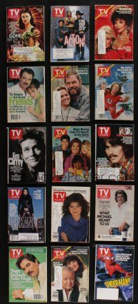 5a178 LOT OF 15 TV GUIDE MAGAZINES '81-02 Gone with the Wind, Spider-Man, George Harrison + more!