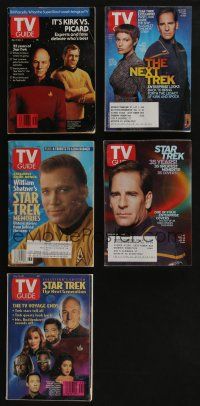 5a189 LOT OF 5 TV GUIDE STAR TREK MAGAZINES '91-02 Kirk vs. Picard, TNG ends collector's edition!