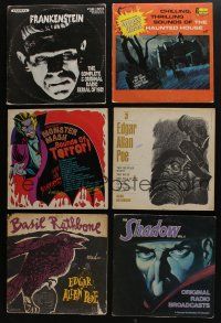 5a165 LOT OF 6 HORROR/SCI-FI VINYL RECORDS '60s-70s Frankenstein, Monster Mash, Poe & more!