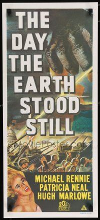 5b023 DAY THE EARTH STOOD STILL Aust daybill R70s Robert Wise, art of giant hand & Patricia Neal!