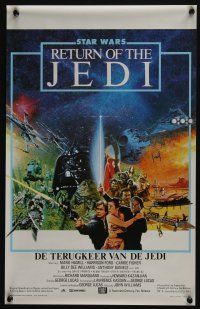 5b090 RETURN OF THE JEDI Belgian '83 George Lucas classic, cool different montage image!