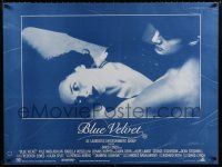 5b171 BLUE VELVET British quad '86 David Lynch, Rossellini, McLachlan, different blue image!