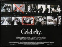 5b178 CELEBRITY DS British quad '98 Woody Allen, Hank Azaria, Charlize Theron, Leonardo DiCaprio!