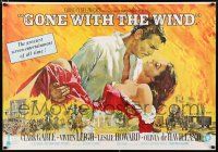 5b200 GONE WITH THE WIND British quad R70s Clark Gable, Vivien Leigh, all-time classic!
