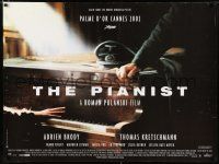 5b230 PIANIST DS British quad '03 directed by Roman Polanski, Adrien Brody!