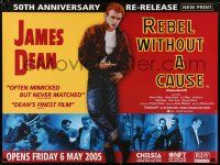 5b232 REBEL WITHOUT A CAUSE advance British quad R05 James Dean was a bad boy from a good family!