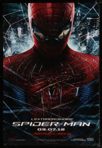 5b007 AMAZING SPIDER-MAN teaser DS Canadian 1sh '12 Andrew Garfield over city!