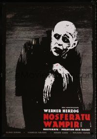 5b322 NOSFERATU THE VAMPYRE 27x39 Polish commercial poster '10s Werner Herzog, vampire Kinski!