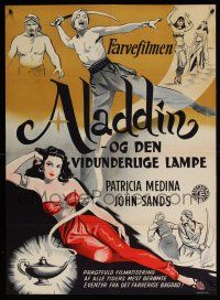 5b600 ALADDIN & HIS LAMP Danish '52 Wenzel art of sexy Patricia Medina in Arabian adventure!