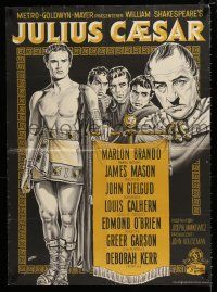 5b657 JULIUS CAESAR Danish '54 art of Marlon Brando, James Mason & Greer Garson, Shakespeare