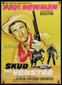 5b671 LEFT HANDED GUN Danish R73 Stevenov art of Paul Newman as teenage desperado Billy the Kid!