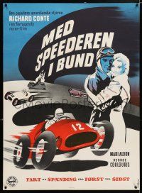 5b700 RACE FOR LIFE Danish '56 Hammer, different Benny Stilling car racing artwork!