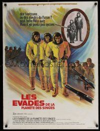 5b388 ESCAPE FROM THE PLANET OF THE APES French 24x32 '71 different Grinsson sci-fi artwork!