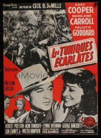 5b402 NORTH WEST MOUNTED POLICE French 23x32 R50s Cecil B. DeMille, Gary Cooper, Madeleine Carroll!