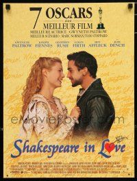 5b487 SHAKESPEARE IN LOVE French 16x21 '98 Geoffrey Rush, Affleck & Joseph Fiennes, Madden!