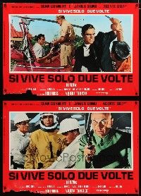5b046 YOU ONLY LIVE TWICE set of 3 Italian photobustas R70s Sean Connery as James Bond, McGinnis art