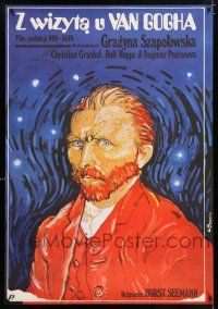 5b275 BESUCH BEI VAN GOGH Polish 26x38 '86 cool W. Bujanowicz art of Van Gogh!
