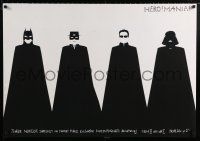 5b297 HERO MANIA Polish 27x39 '12 Ryszard Kaja art of Batman, Darth Vader, Zorro, and Neo!