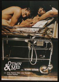 5b506 BRIMSTONE & TREACLE Yugoslavian 19x27 '82 Sting & naked Suzanna Hamilton on hospital bed!