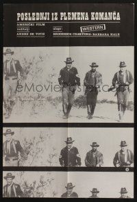 5b545 LAST OF THE COMANCHES Yugoslavian 19x28 '52 Broderick Crawford, Hale, ten against 10,000!